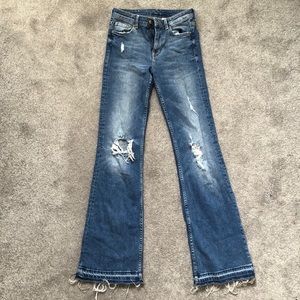 H&M Distressed Flare Jeans